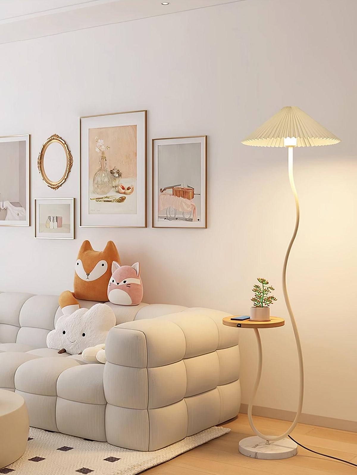 Ghel Minimalistische vloerlamp van hout