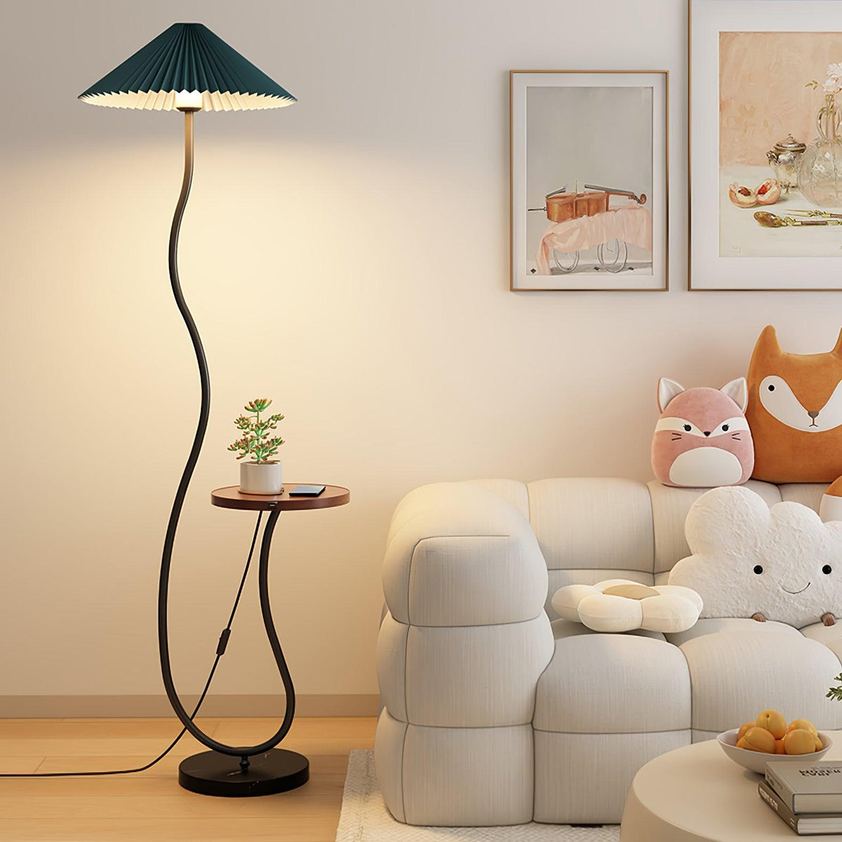 Ghel Minimalistische vloerlamp van hout