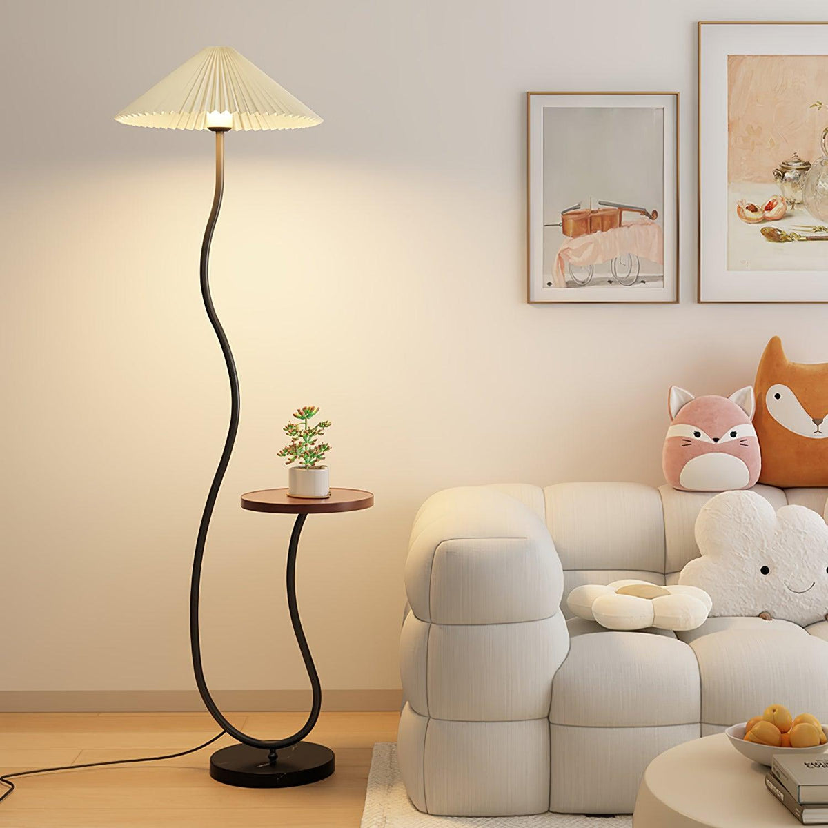 Ghel Minimalistische vloerlamp van hout