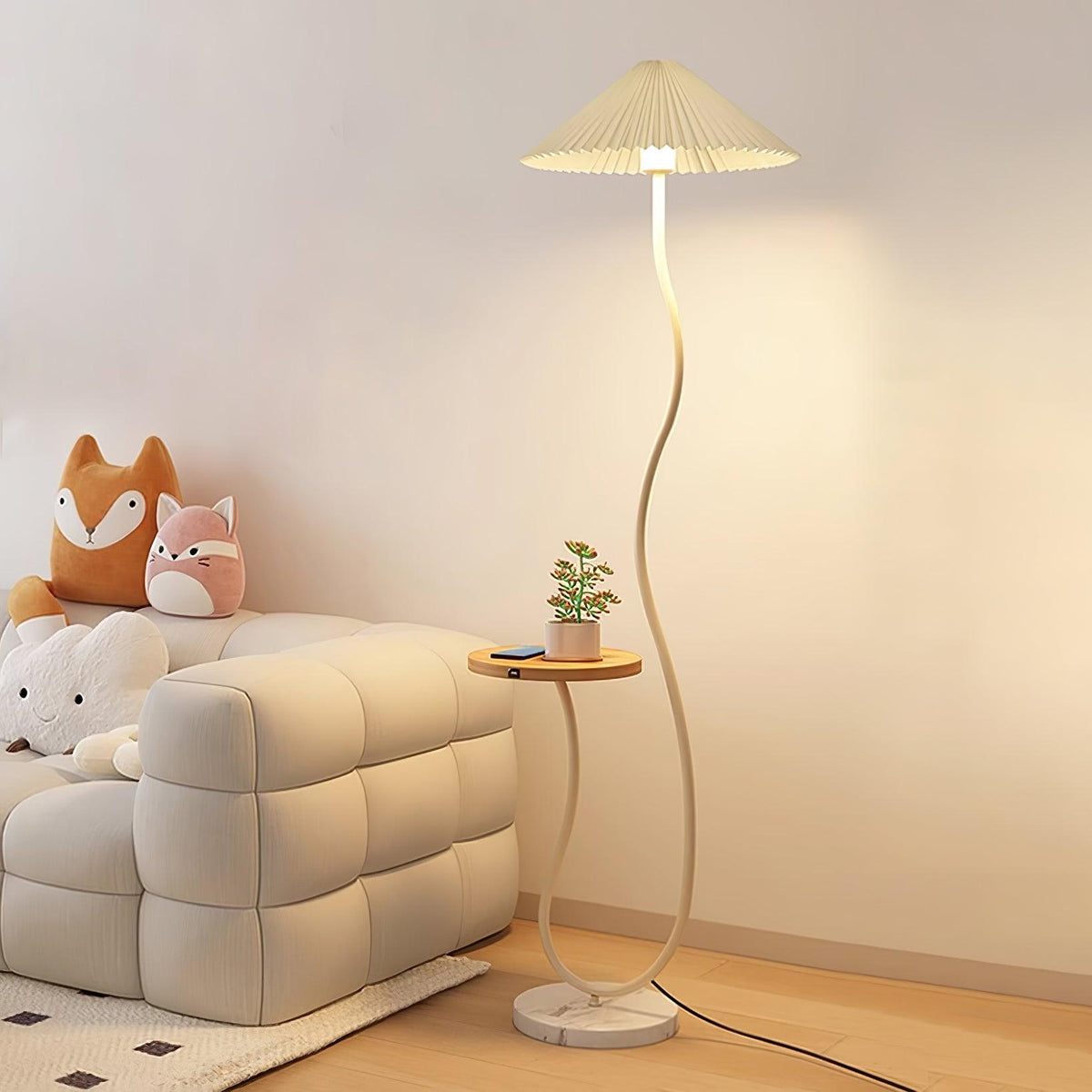 Ghel Minimalistische vloerlamp van hout