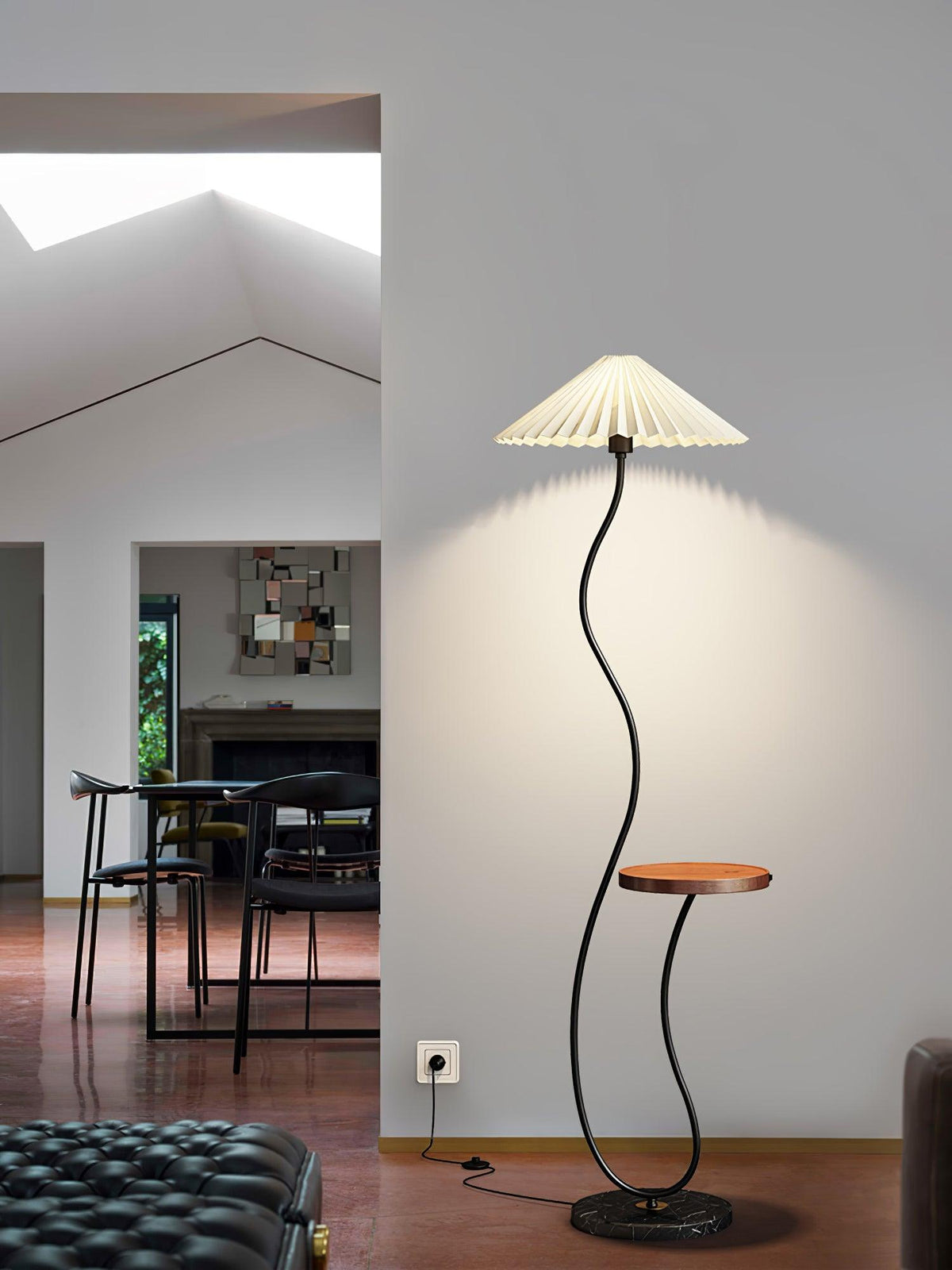 Ghel Minimalistische vloerlamp van hout