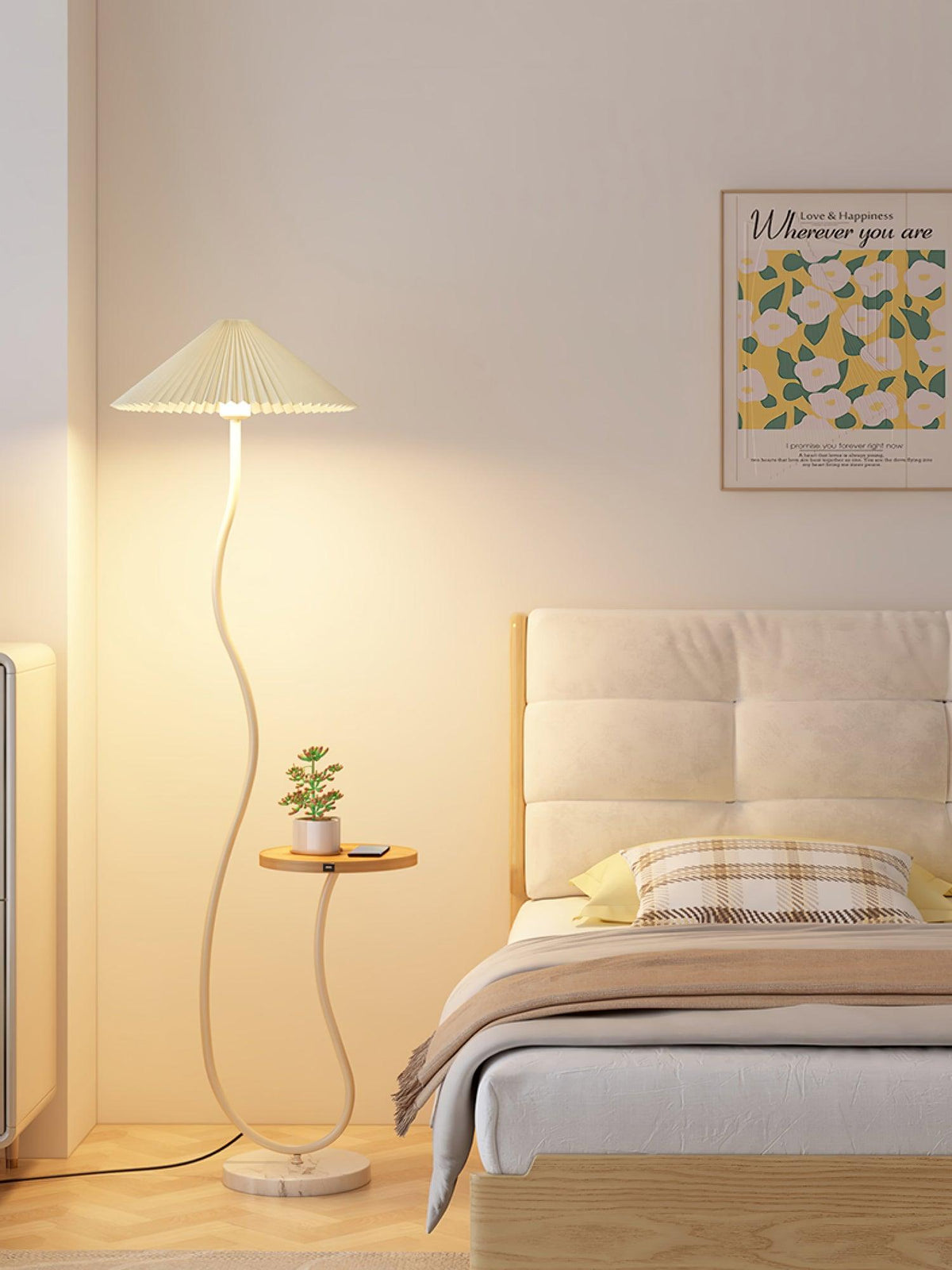 Ghel Minimalistische vloerlamp van hout