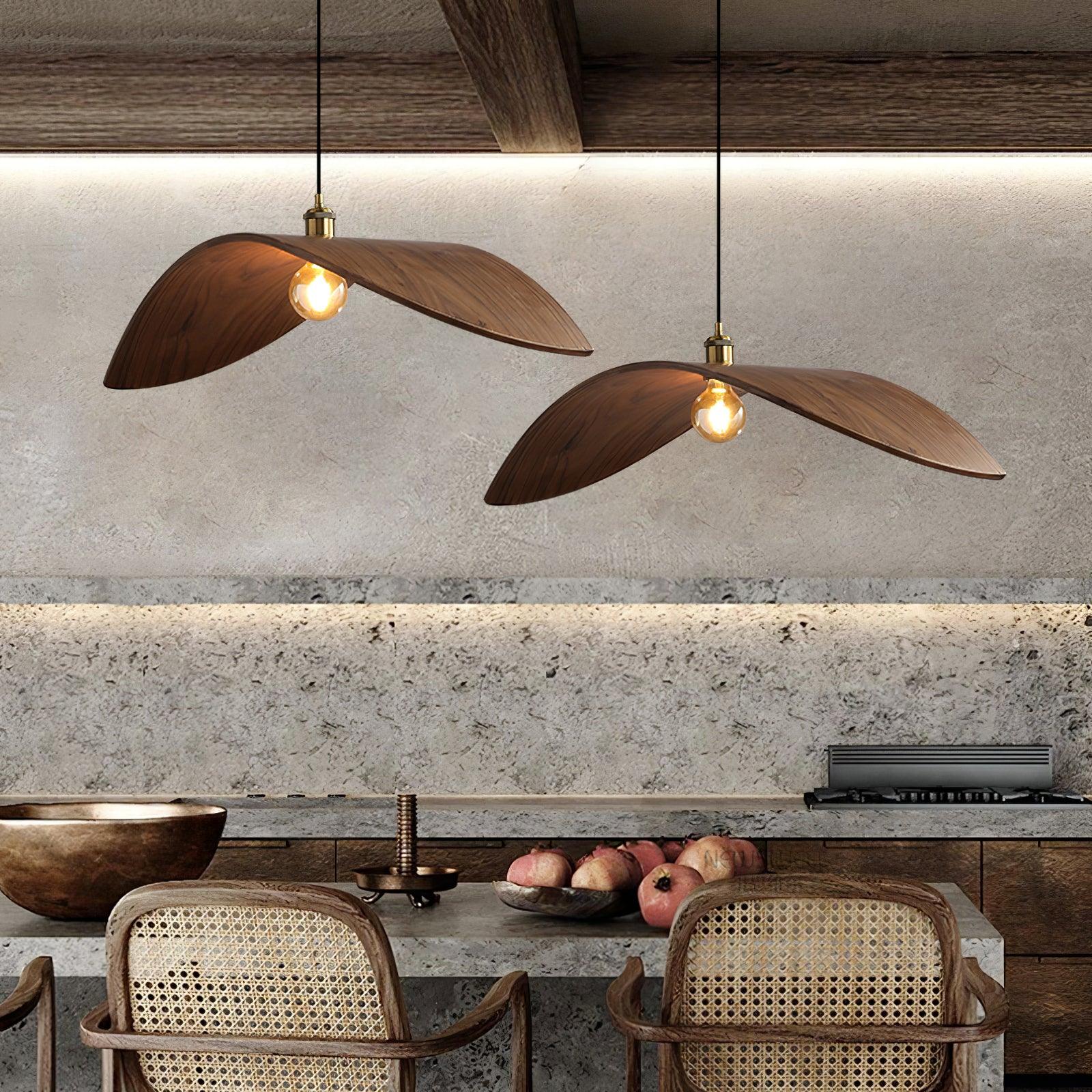 Ozawa Design LED Hanglamp Metaal/Hout Bruin Slaap/Woon/Eetkamer