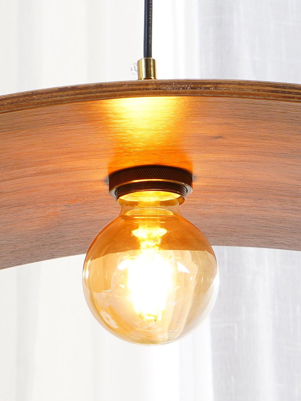 Ozawa Design LED Hanglamp Metaal/Hout Bruin Slaap/Woon/Eetkamer