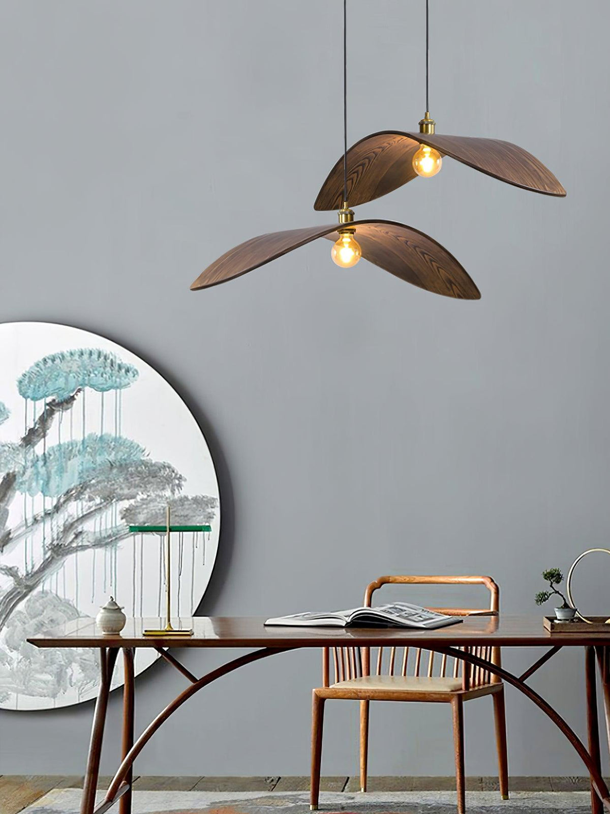 Palten Noordse kunst Houten hanglamp