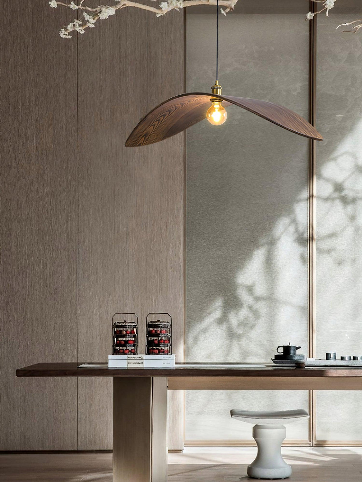 Palten Noordse kunst Houten hanglamp