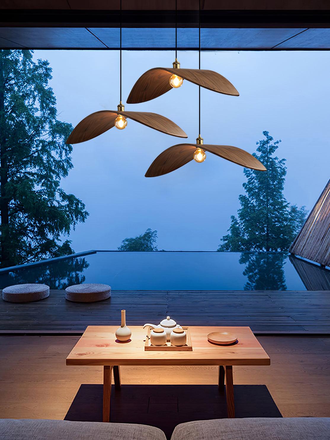Palten Noordse kunst Houten hanglamp