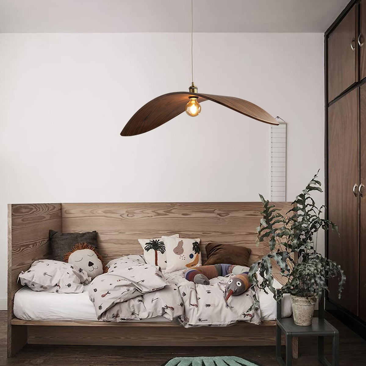 Palten Noordse kunst Houten hanglamp