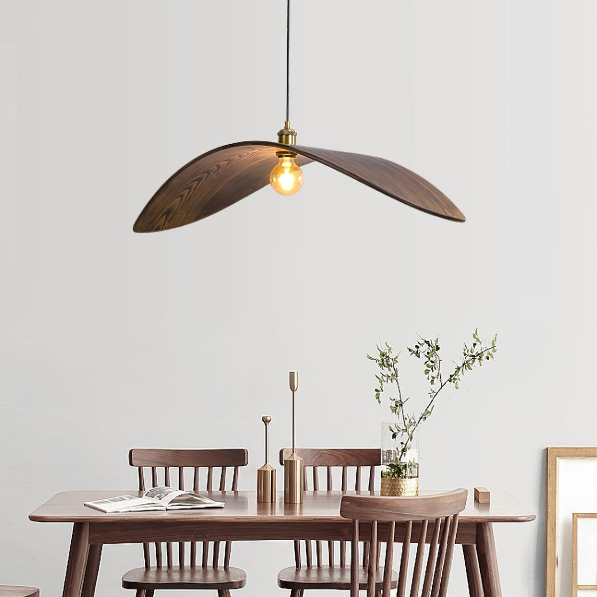 Palten Noordse kunst Houten hanglamp