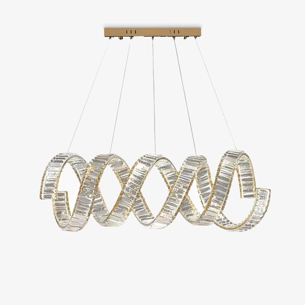 Luxielle Kroonluchter met gebogen LED-kristal luxueus