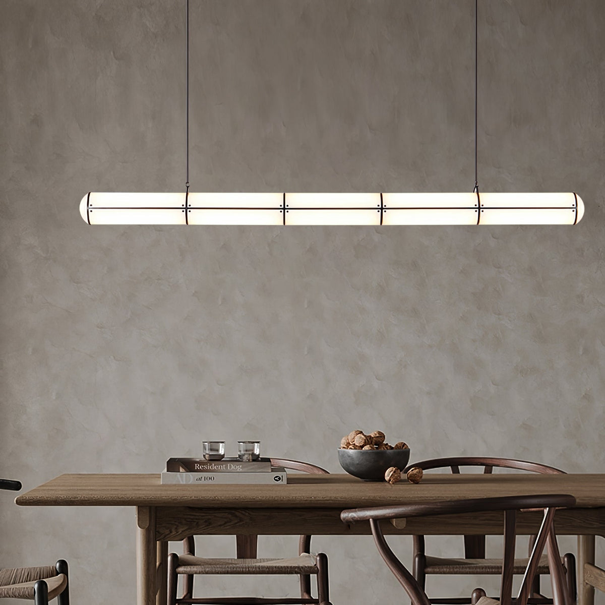 Rivenette hanglamp cilindrisch eindeloos voor eetkamer