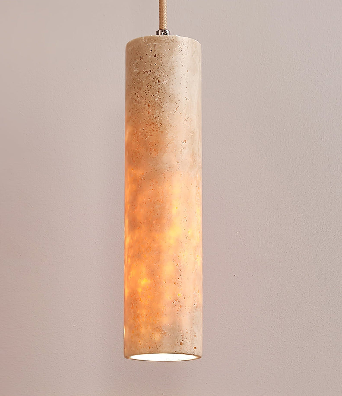 Cramb hanglamp van gele travertin