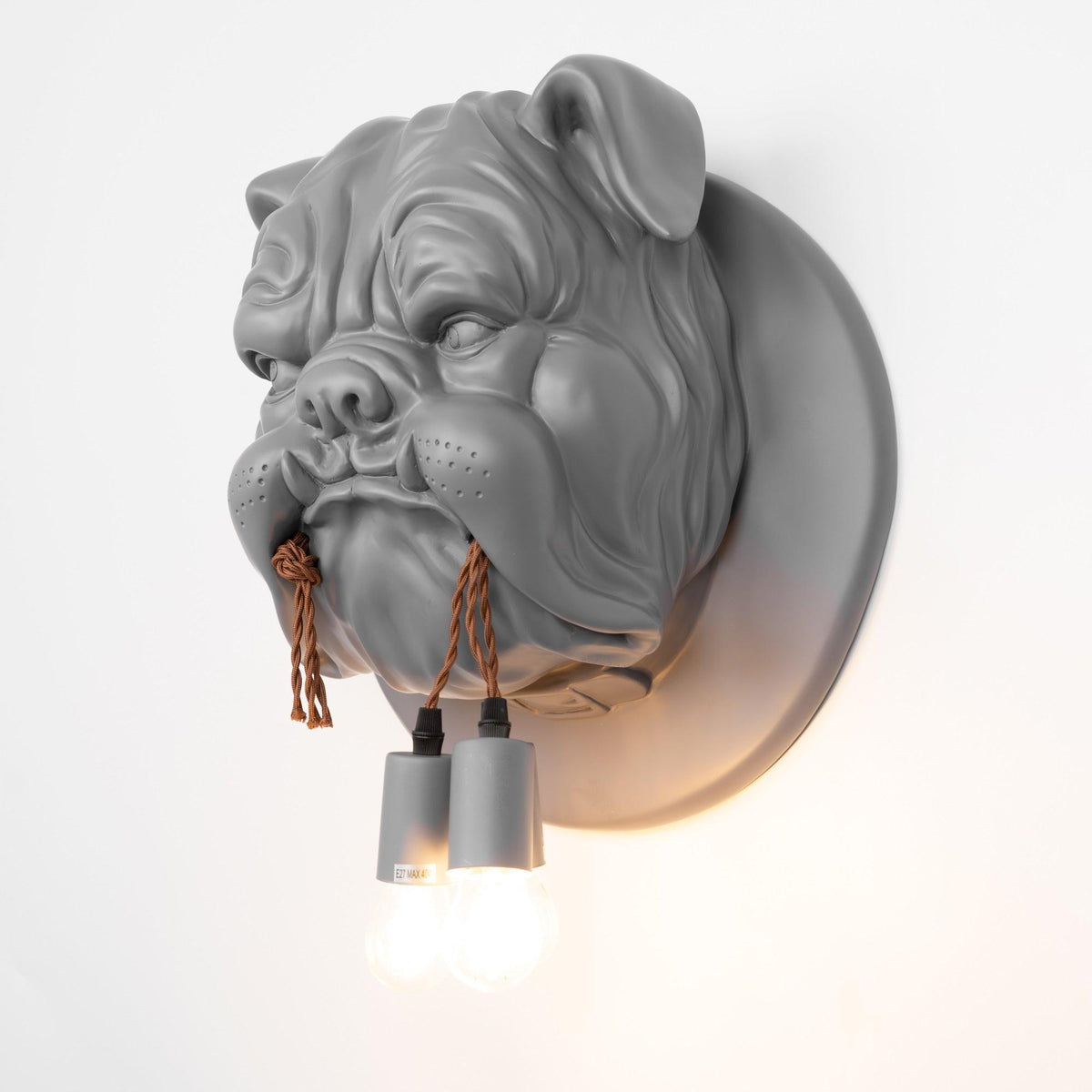 Umeri wandlamp Bulldog Sculpture Whimsical