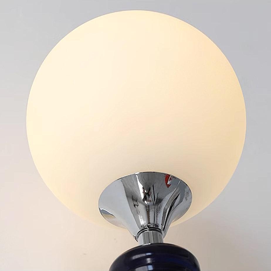 Sune Vintage wandlamp van glas in chroom en blauw