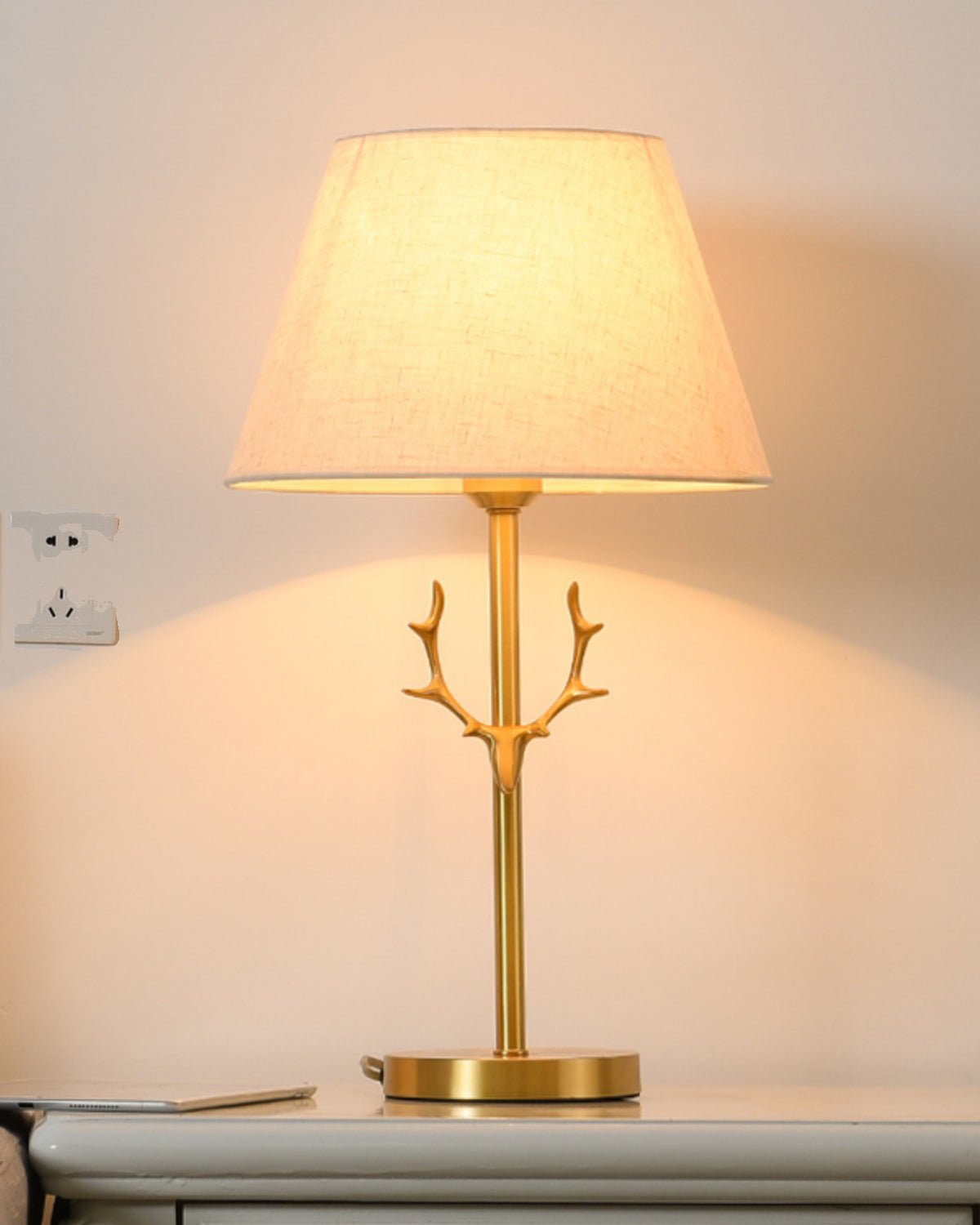 Antler elegantie messing tafellamp