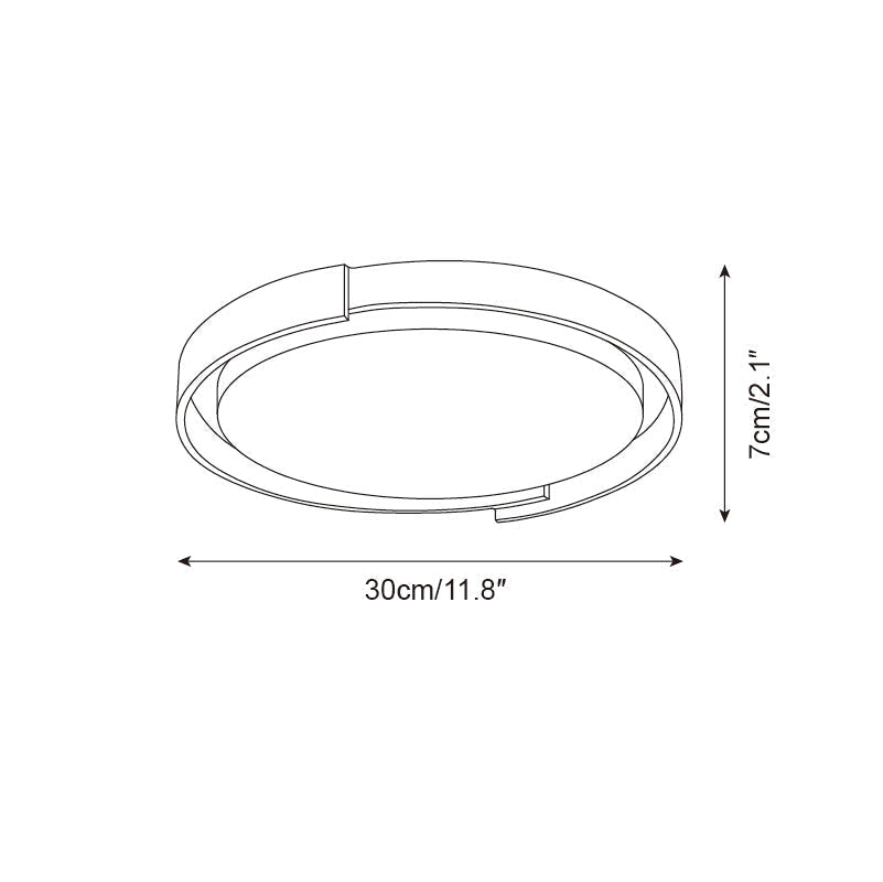Solen plafondlamp minimalistisch rond travertin