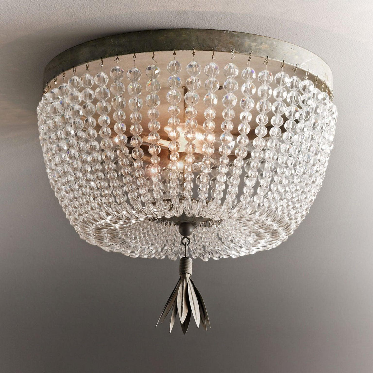Farlan plafondlamp met kristallen kralen en luxe afwerking
