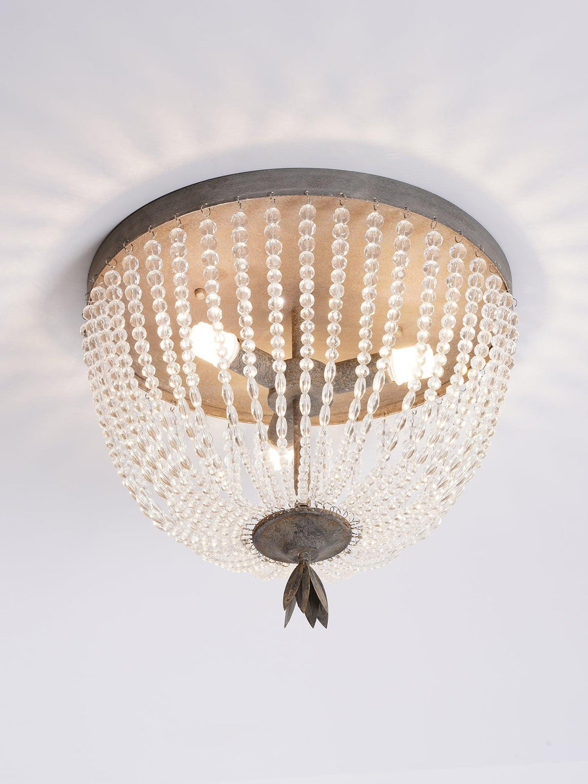Farlan plafondlamp met kristallen kralen en luxe afwerking
