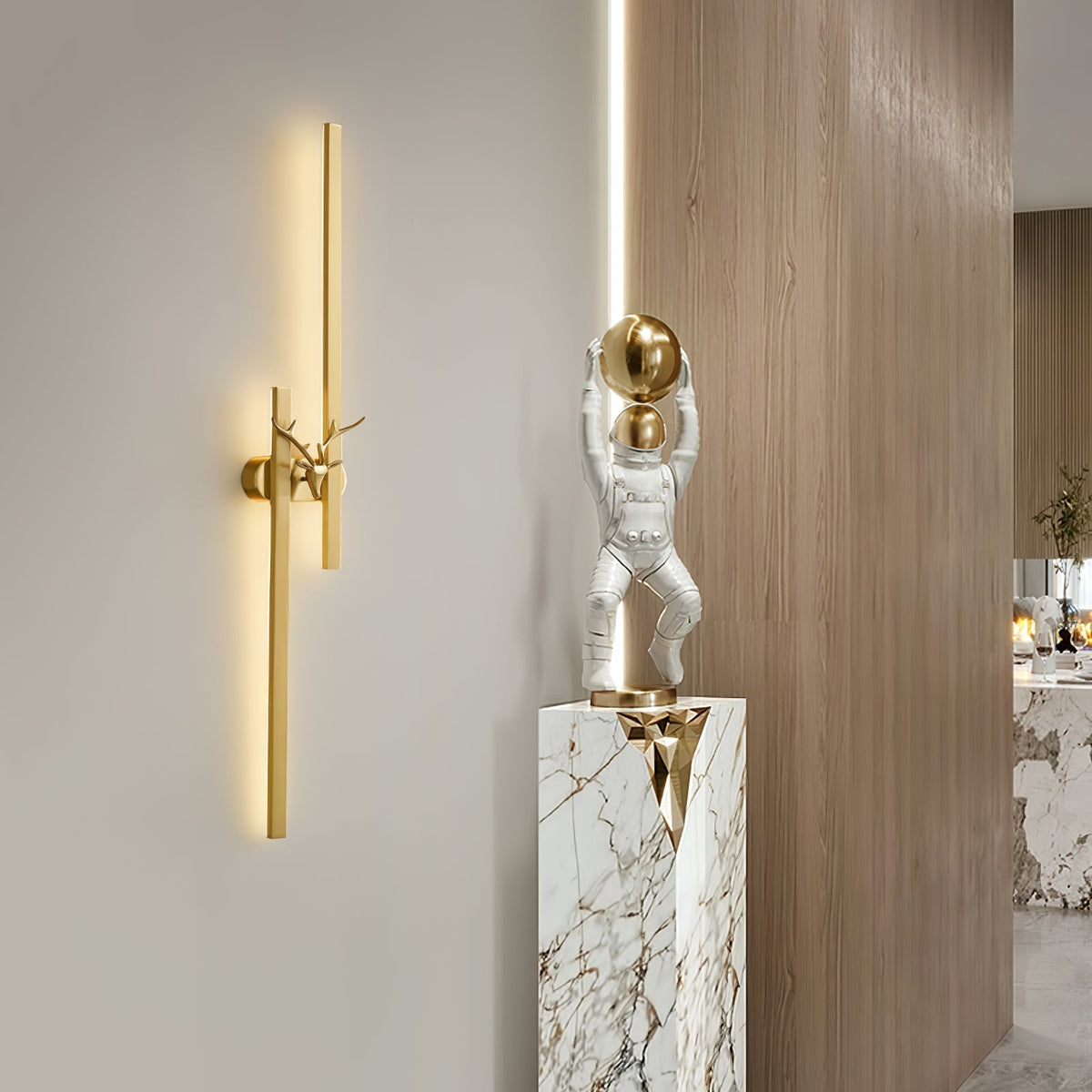 Vavinisra klassieke Herten messing wandlamp
