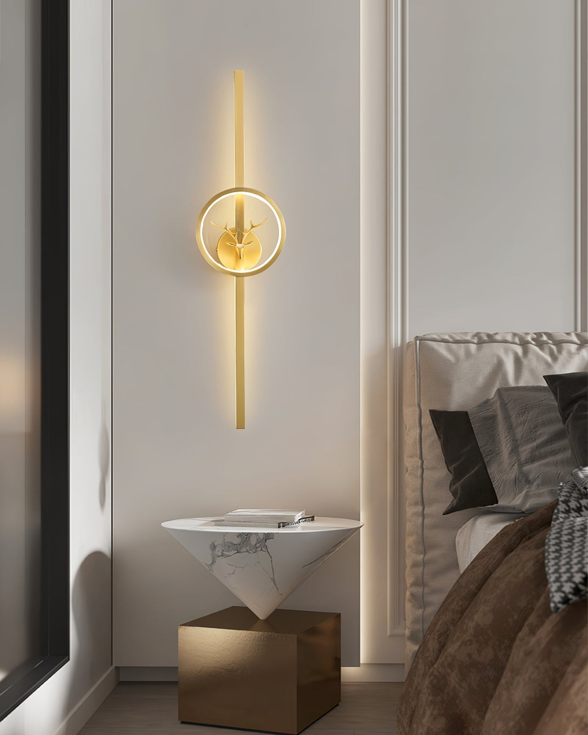 Vavinisra klassieke Herten messing wandlamp