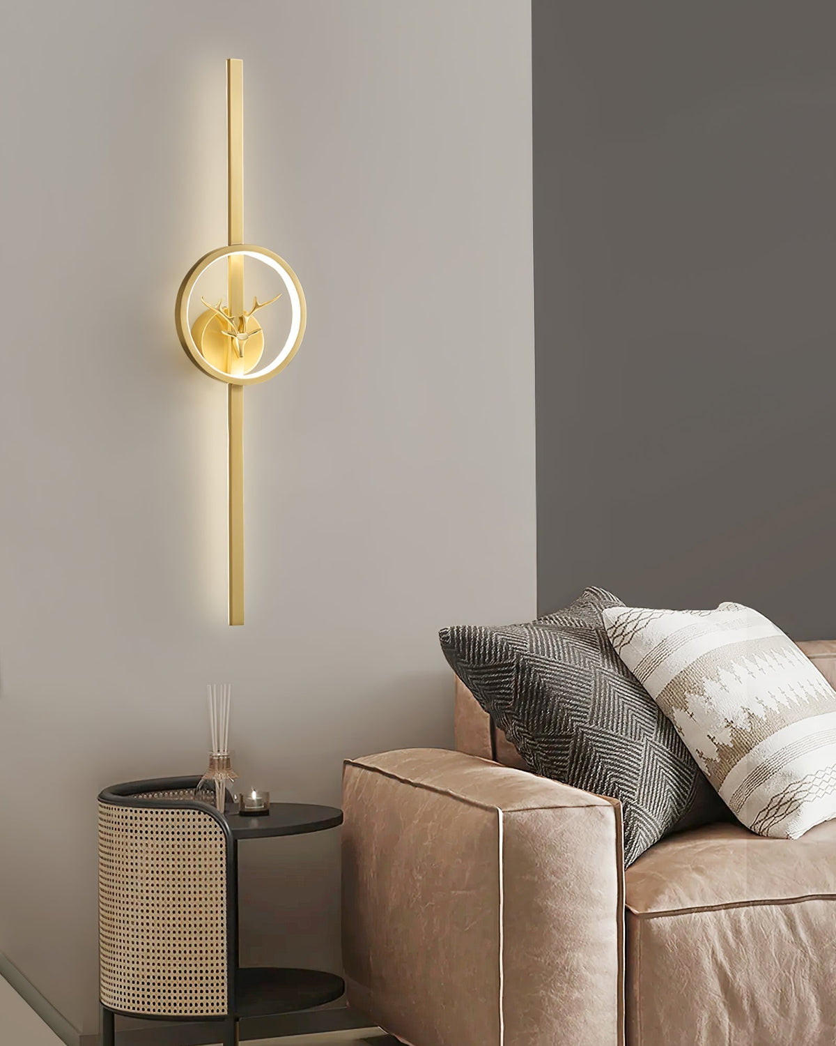 Vavinisra klassieke Herten messing wandlamp