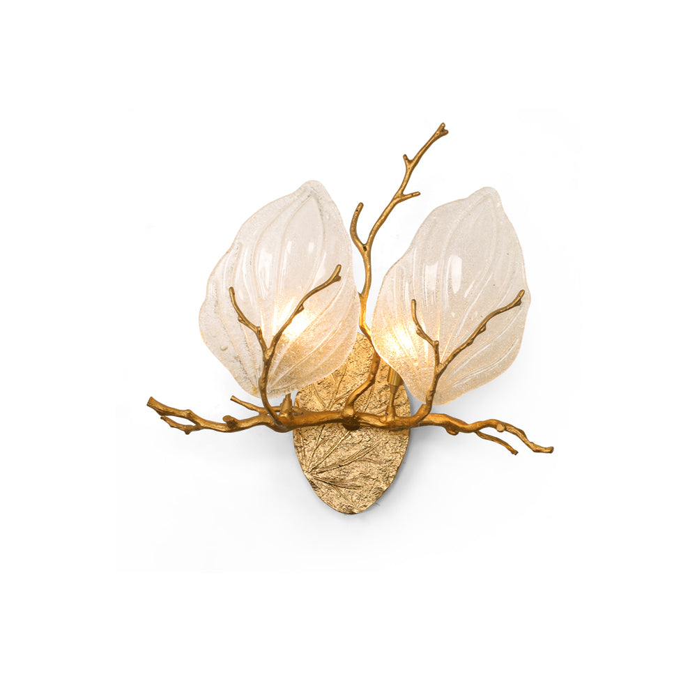 Auriira blad tak messing wandlamp