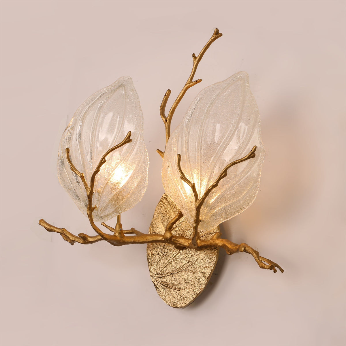 Auriira blad tak messing wandlamp
