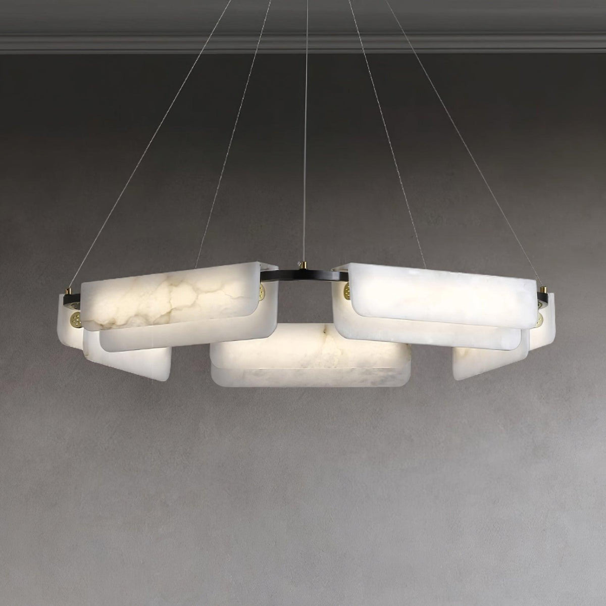 Circona hanglamp van albast