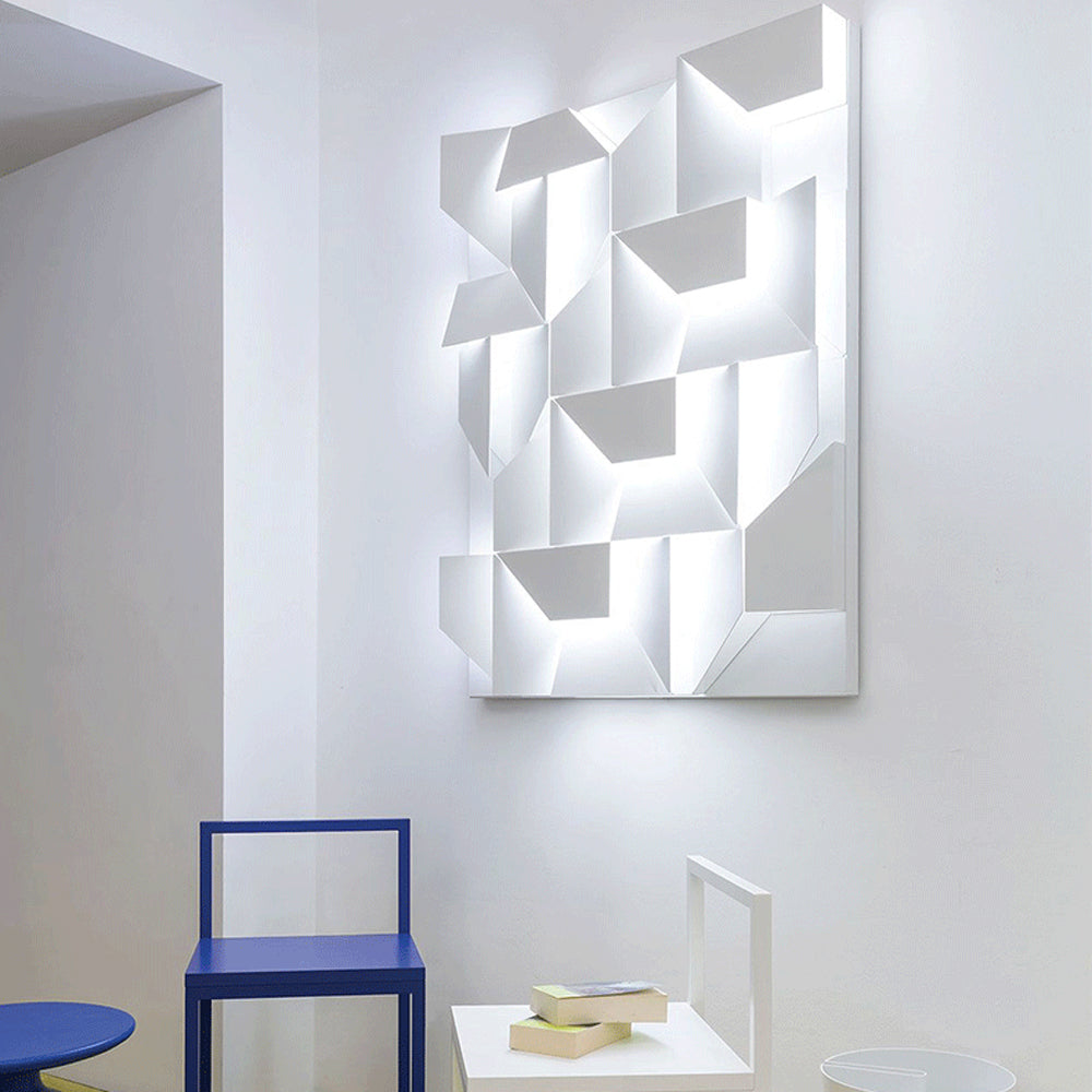 Eveline Design Rechthoekig LED Wandlamp Metaal Wit Slaap/Woon/Eetkamer