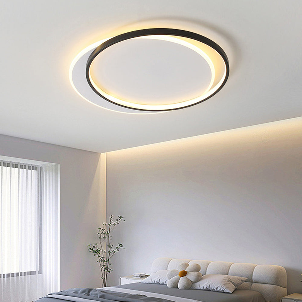 Quinn Moderne Ronde/Vierkant LED Plafondlamp Metaal/Acryl Zwart/Wit Slaap/Woon/Eetkamer