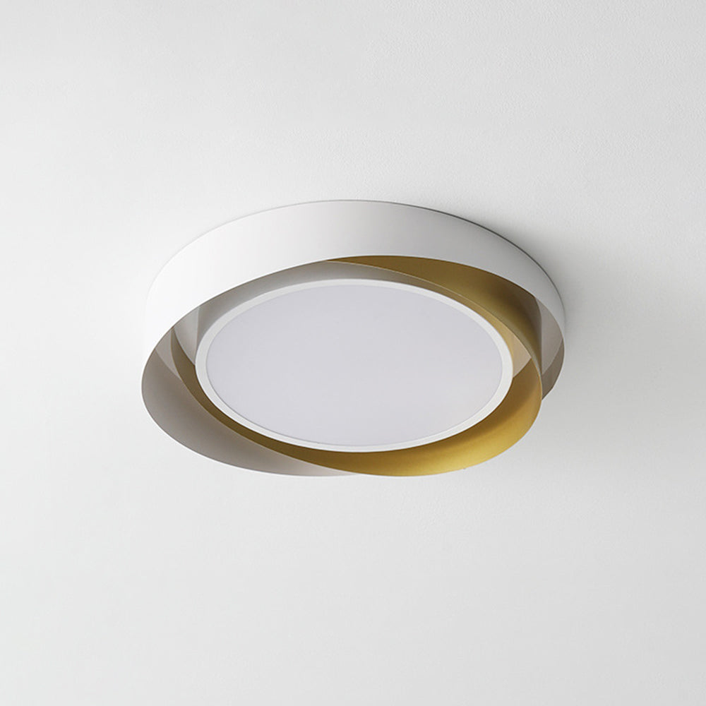 Quinn Moderne Design LED Geometrische Plafondlamp Metaal/Acryl Wit/Goud Woonkamer