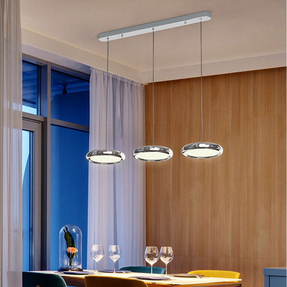 Welsh Minimalistisch Cirkel LED Hanglamp Metaal/Acryl Silver/Goud/Roségoud Slaap/Woon/Eetkamer