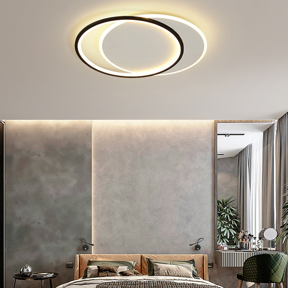 Quinn Moderne Ronde/Vierkant LED Plafondlamp Metaal/Acryl Zwart/Wit Slaap/Woon/Eetkamer