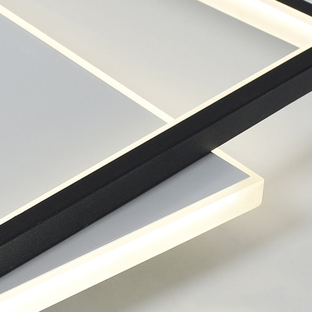 Quinn Moderne Ronde/Vierkant LED Plafondlamp Metaal/Acryl Zwart/Wit Slaap/Woon/Eetkamer
