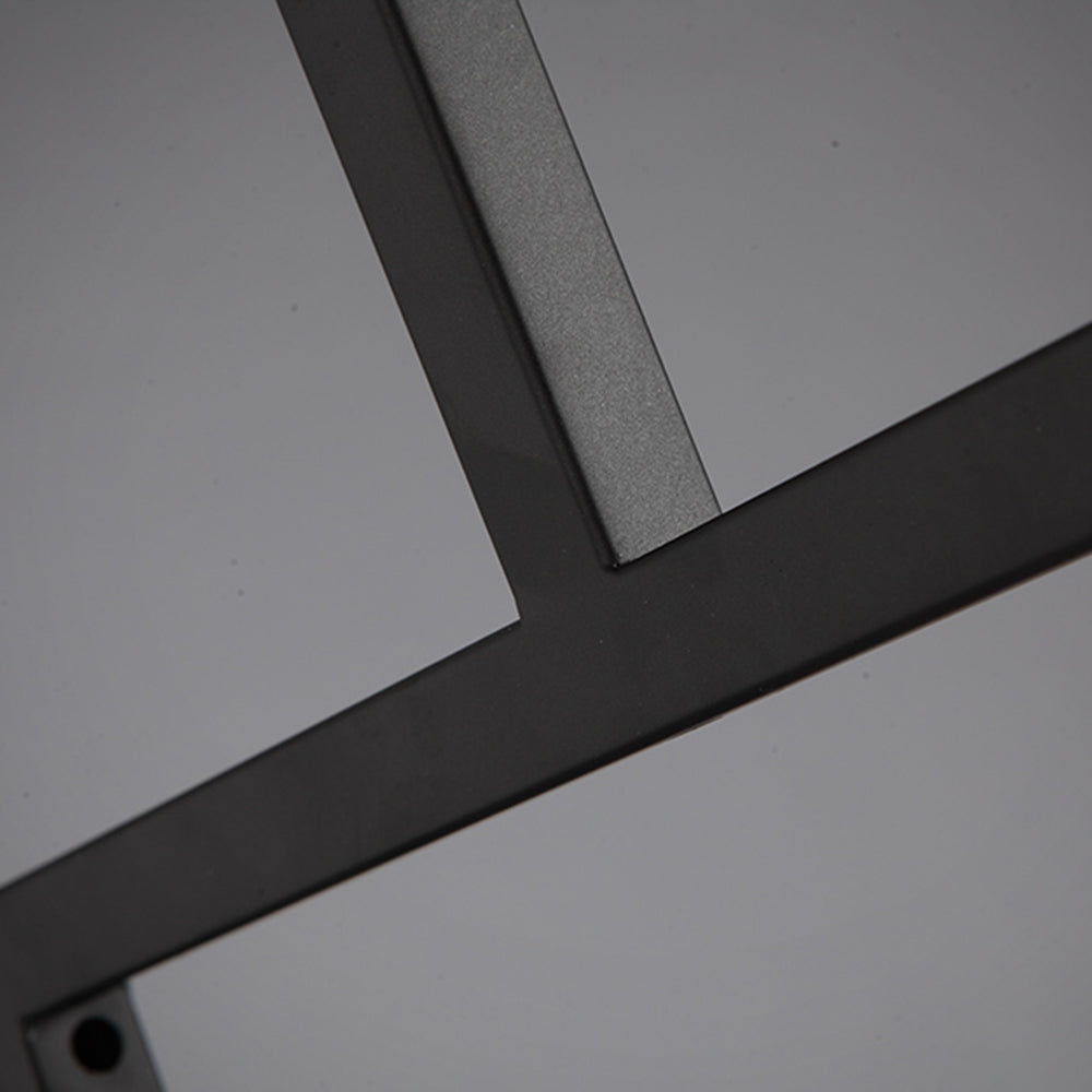 Alessio Industriele LED Hanglamp Zwart Eettafel Metaal/Glas