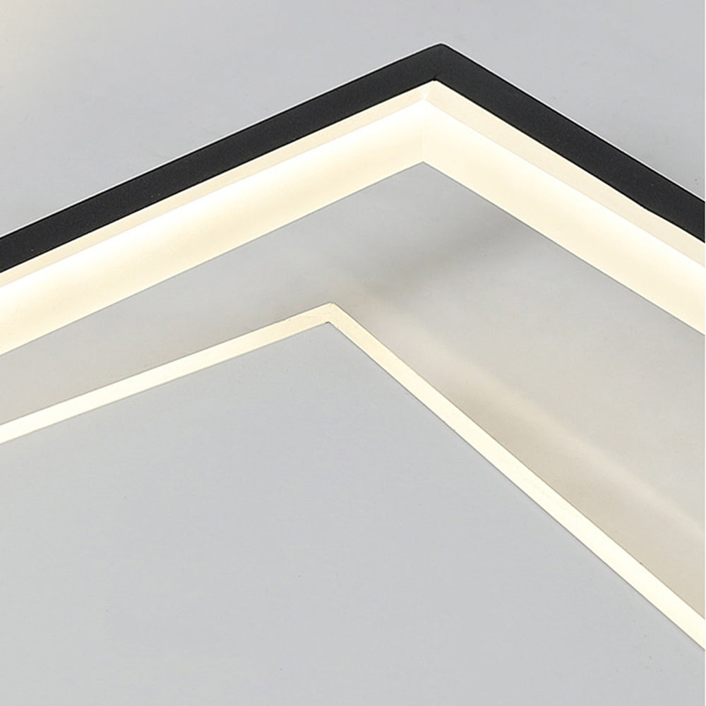 Quinn Moderne Ronde/Vierkant LED Plafondlamp Metaal/Acryl Zwart/Wit Slaap/Woon/Eetkamer