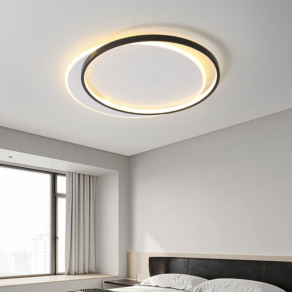 Quinn Moderne Ronde/Vierkant LED Plafondlamp Metaal/Acryl Zwart/Wit Slaap/Woon/Eetkamer