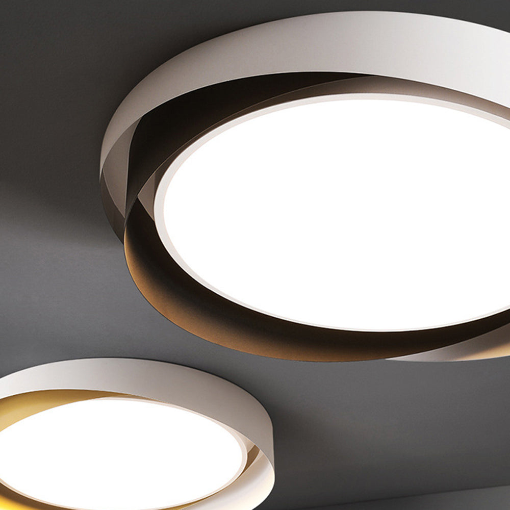 Quinn Moderne Design LED Geometrische Plafondlamp Metaal/Acryl Wit/Goud Woonkamer