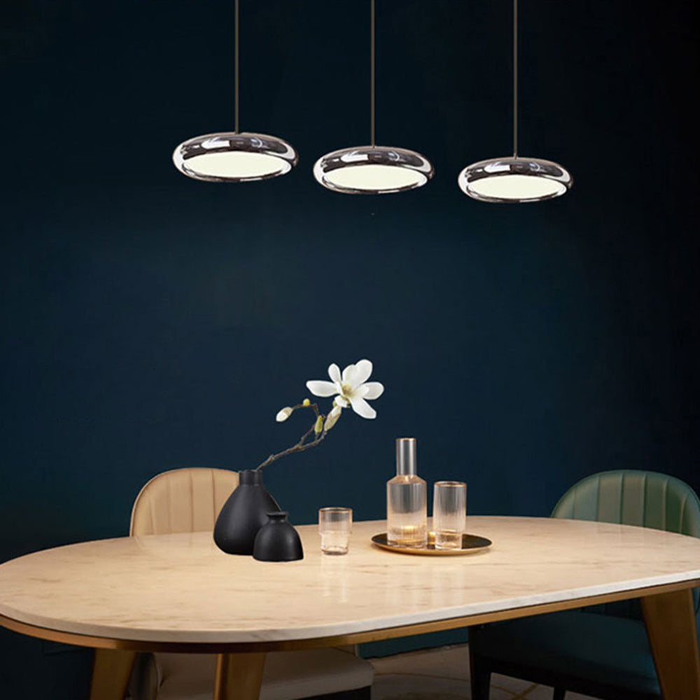 Welsh Minimalistisch Cirkel LED Hanglamp Metaal/Acryl Silver/Goud/Roségoud Slaap/Woon/Eetkamer