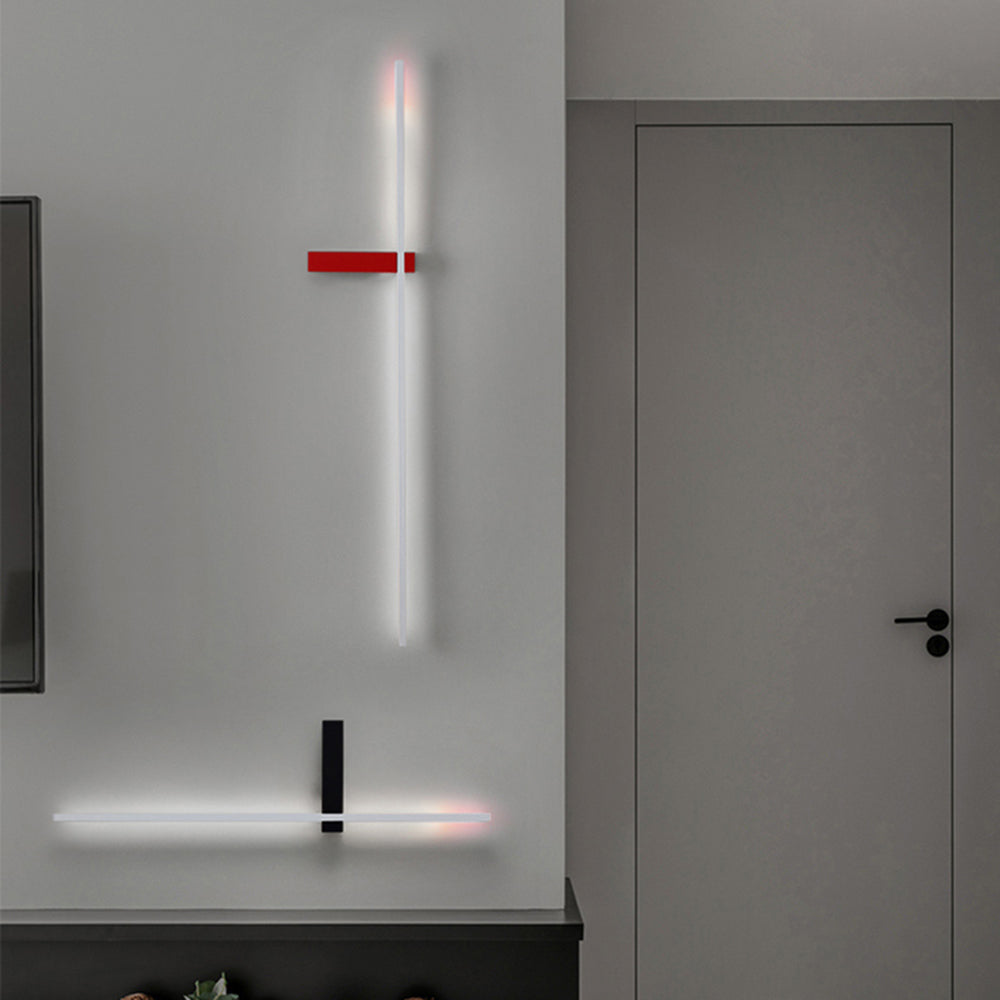 Edge Industriele LED Wandlamp Wit/Zwart/Rood Woon/Slaapkamer Metaal&Acryl