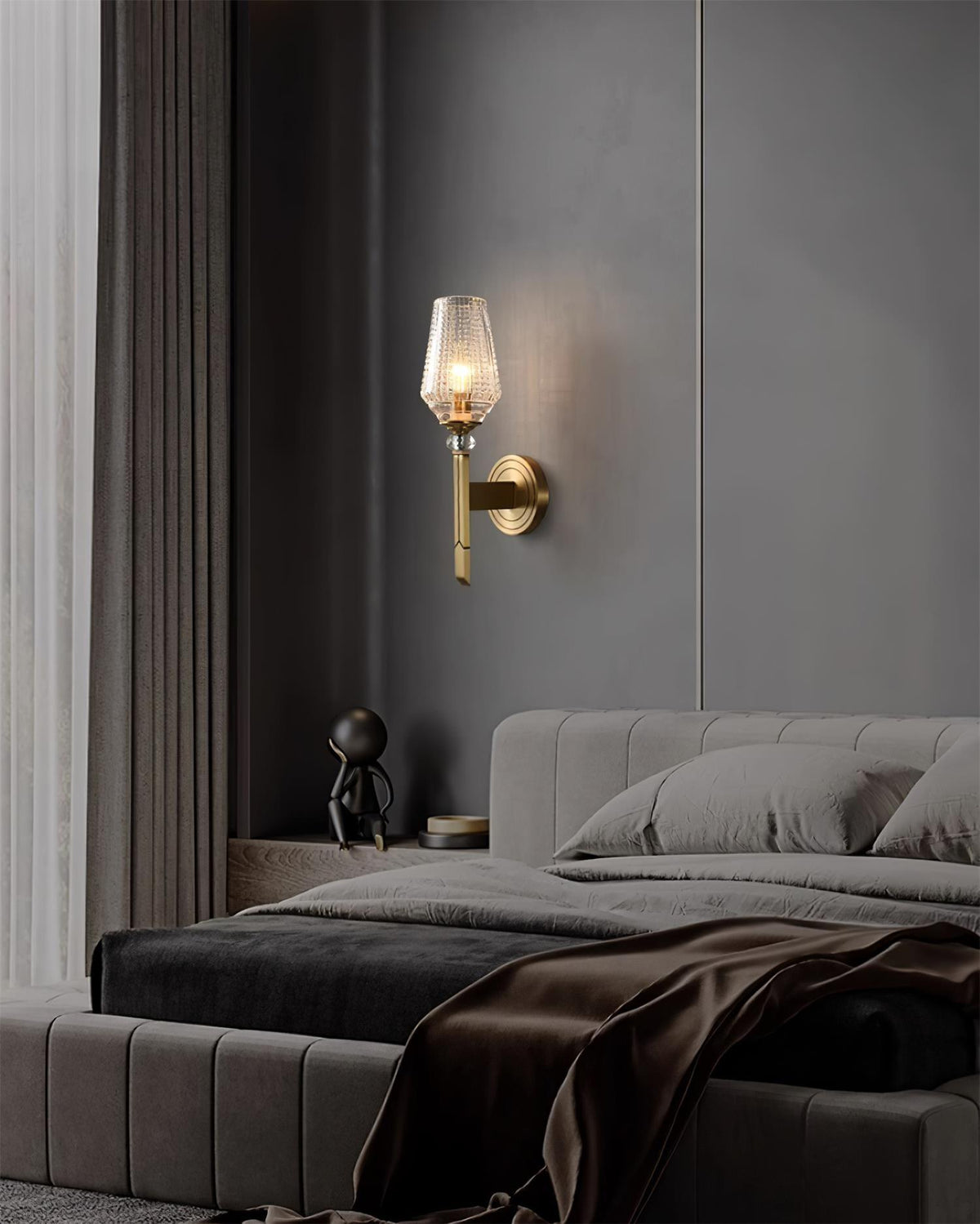 Elyisora wandlamp messing Kristal Elegante
