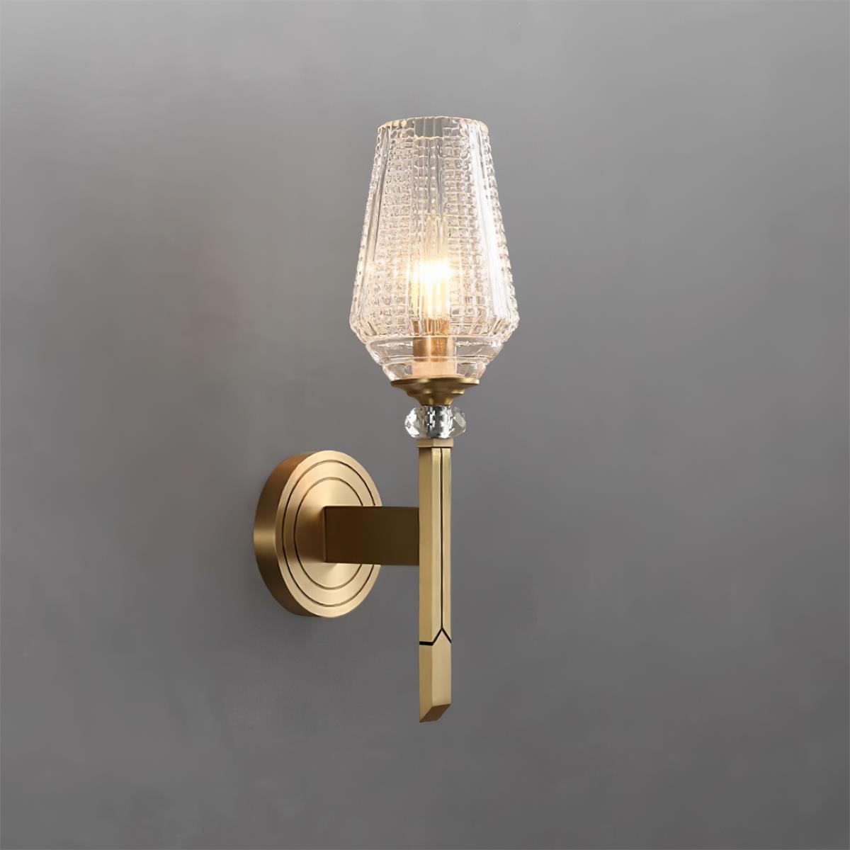 Elyisora wandlamp messing Kristal Elegante