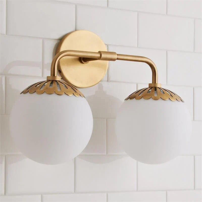 Alessio Minimalisme Metaal Glas Messing Zwart Nikkel Wandlamp Eetkamer Slaapkamer