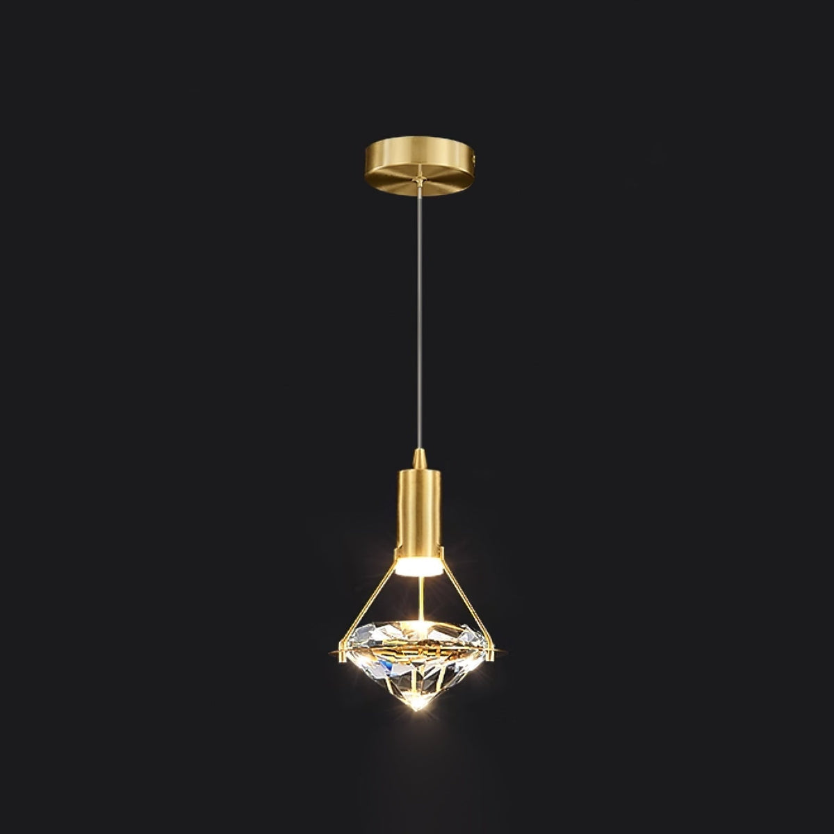 Cira hanglamp messing Kristal Elegant