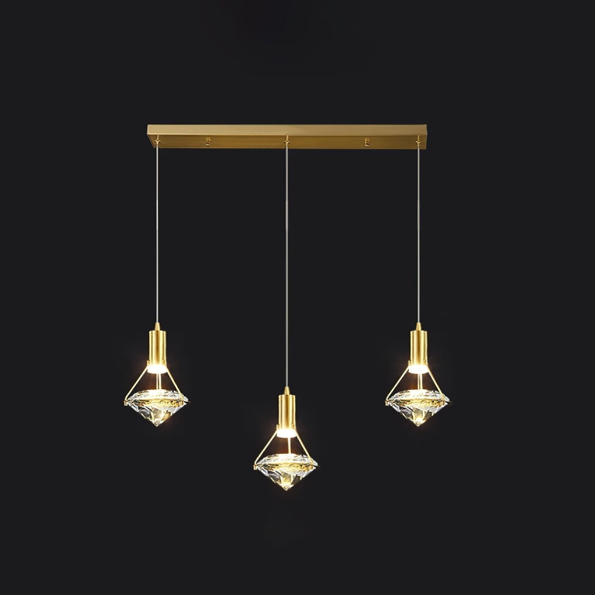 Cira hanglamp messing Kristal Elegant