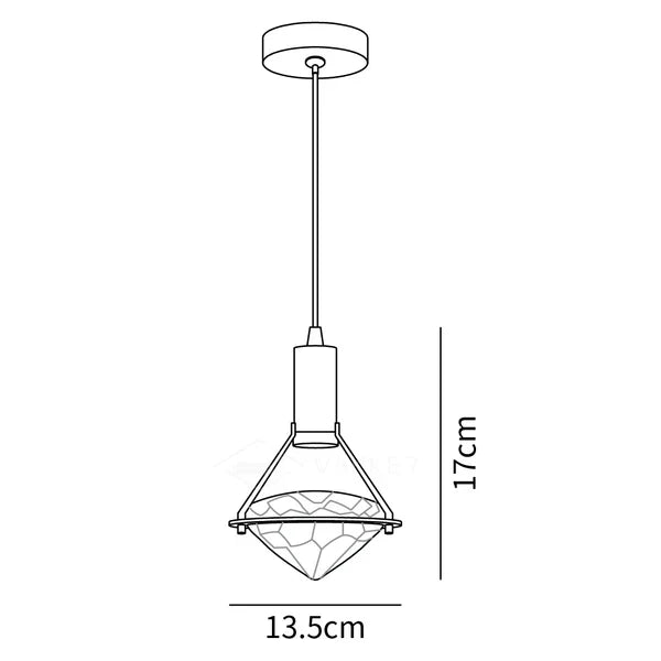 Cira hanglamp messing Kristal Elegant