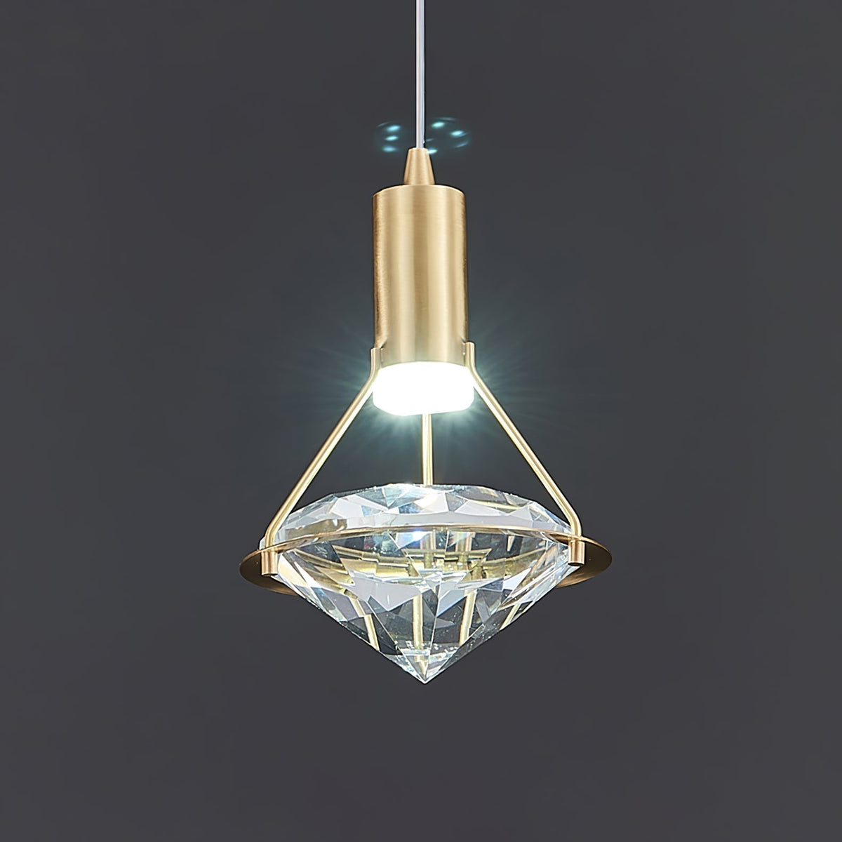 Cira hanglamp messing Kristal Elegant