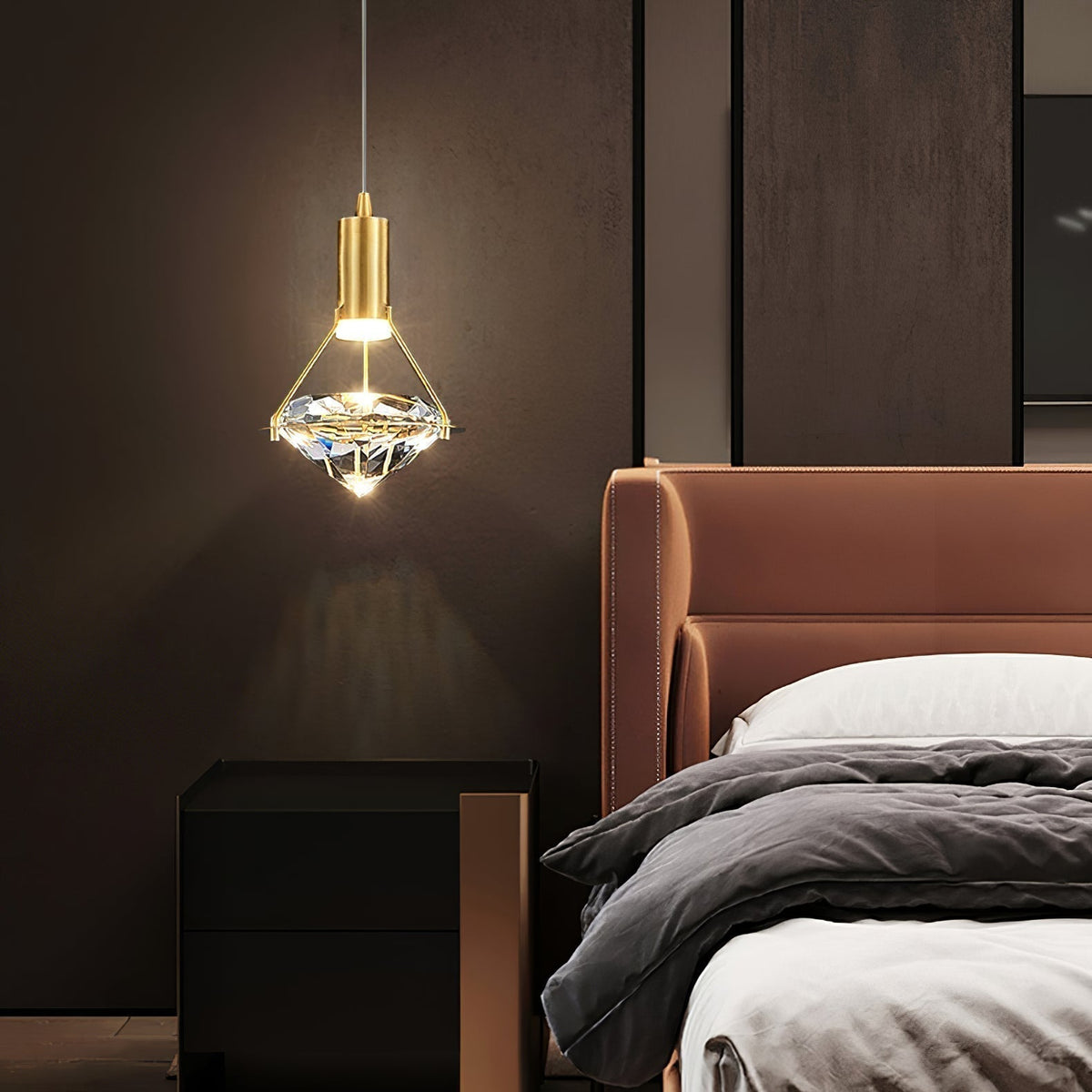 Cira hanglamp messing Kristal Elegant