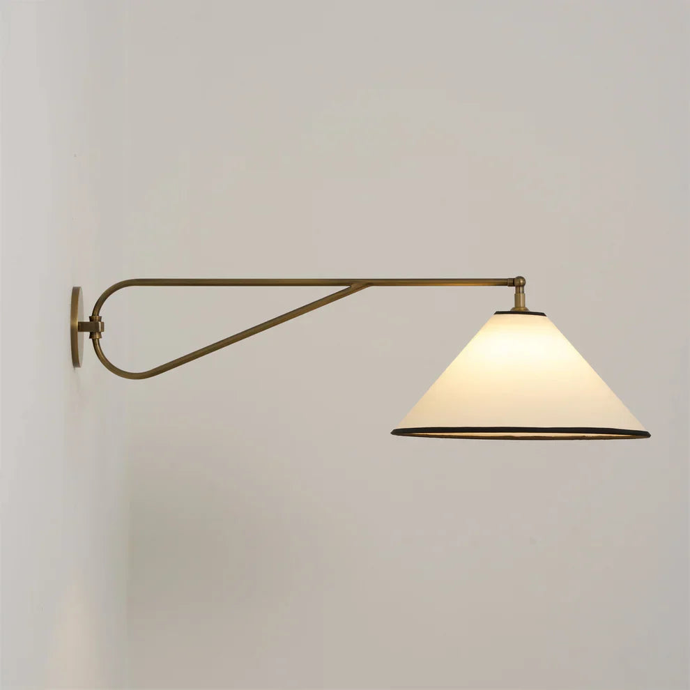 Alessio Vintage Klassiek Metaal Stof Wandlamp Hal Slaapkamer