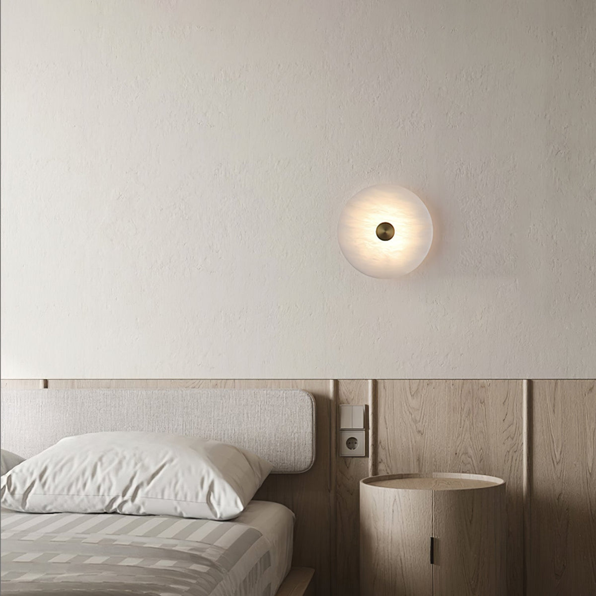 Selina Minimalistische plafondlamp van albast